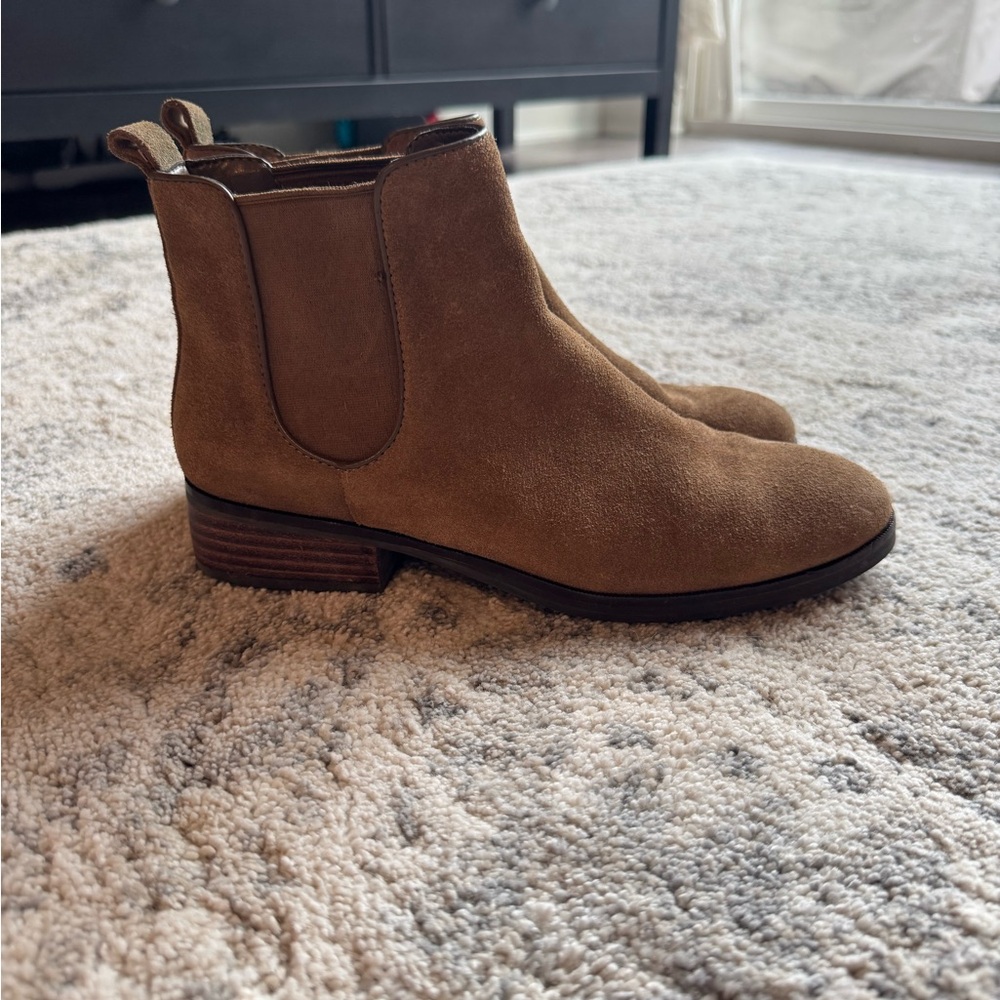 Cole Haan Tan Ankle Booties with Suede Finish